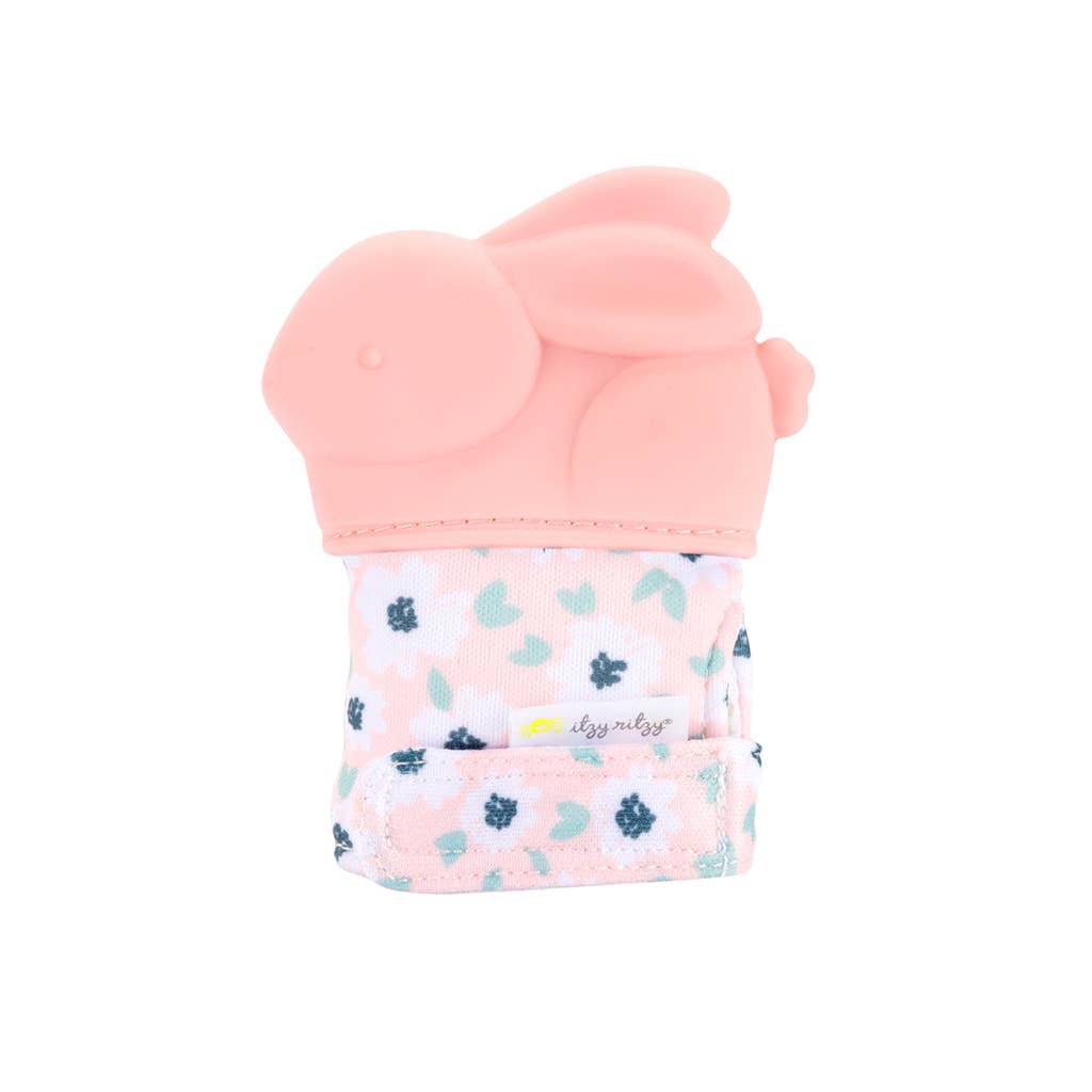 Itzy Mitt™ Silicone Teething Mitts: Bunny