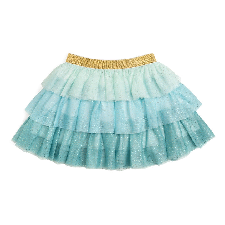 Aqua Petal Sparkle Tiered Tutu