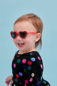 Hearts Sunglasses - Candy Apple Red