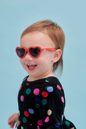 Hearts Sunglasses - Candy Apple Red