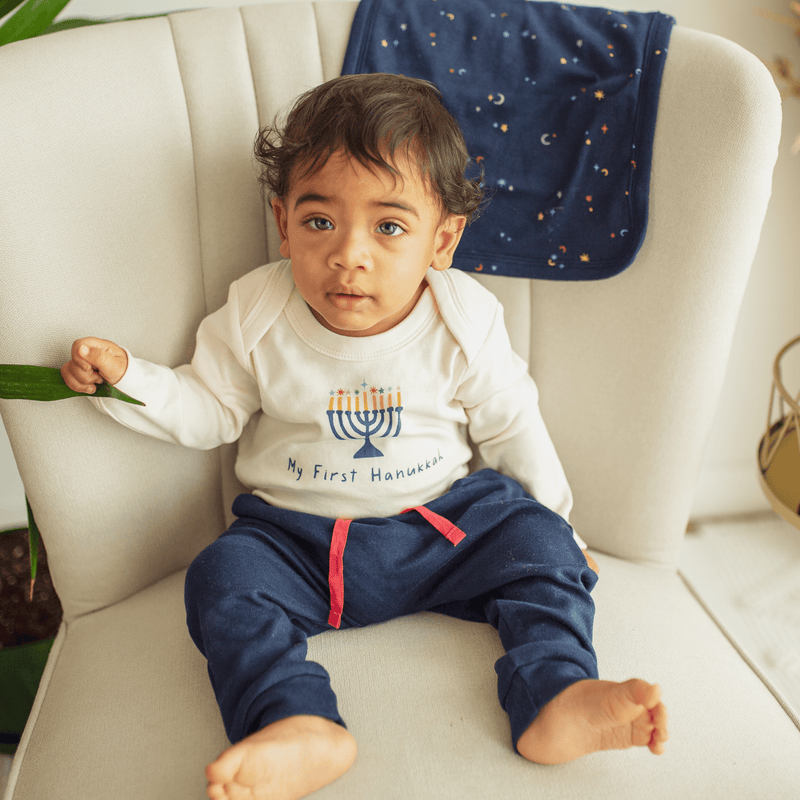My First Hanukkah -LS Organic Onesie