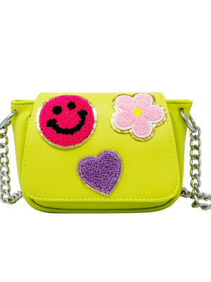 Crossbody Patch Handbag - Lime