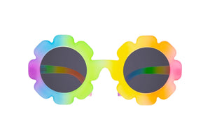 Rainbow Flower Sunglasses - Smoked Lenses