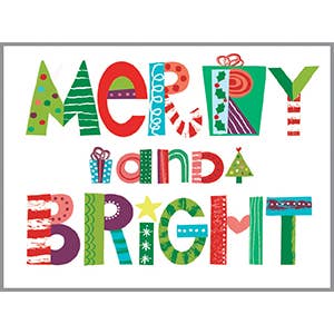Holiday Enclosure Card - Merry & Bright