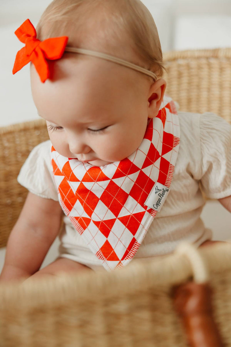 Holiday Bandana Bib Set 2pk - Holly/Plaid