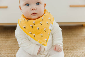 Birdie - Yellow Flowers Bandana Bib