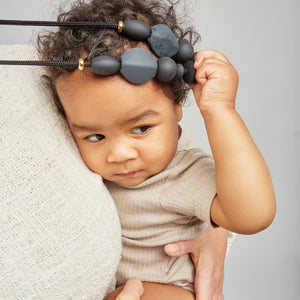 Charcoal Signature Teething Necklace - 32"