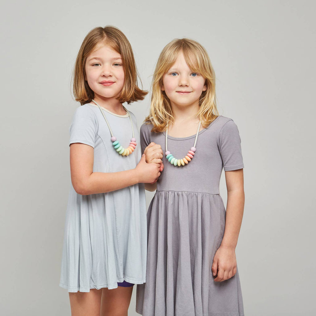 Rainbow Sherbet Sensory Necklace - 22"