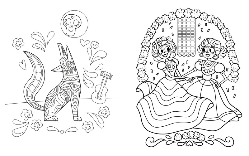 Día de los Muertos Coloring Book for Kids