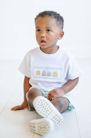 Mint Green Birthday Boy Shirt & Shorts Set