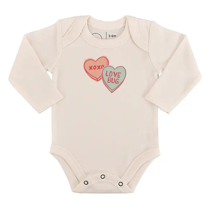 Graphic Bodysuit - Love Bug Candy Hearts