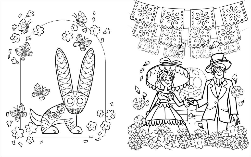 Día de los Muertos Coloring Book for Kids
