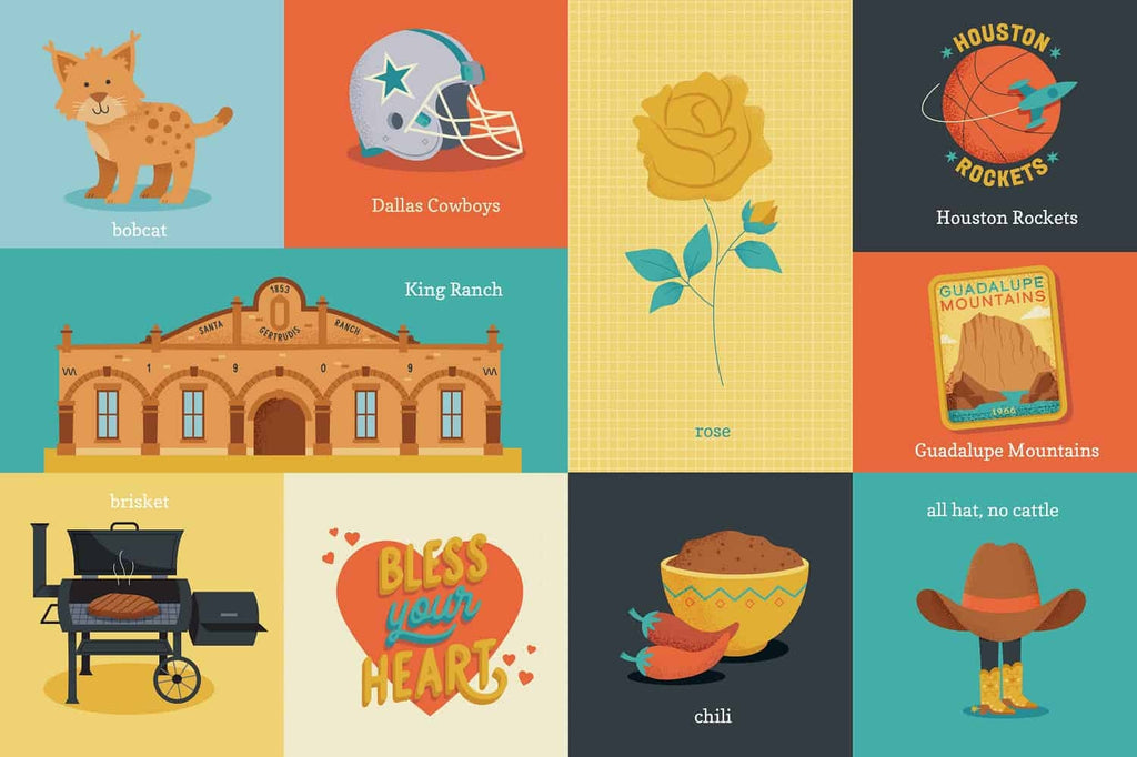 100 First Words For Little Texans - Board Book