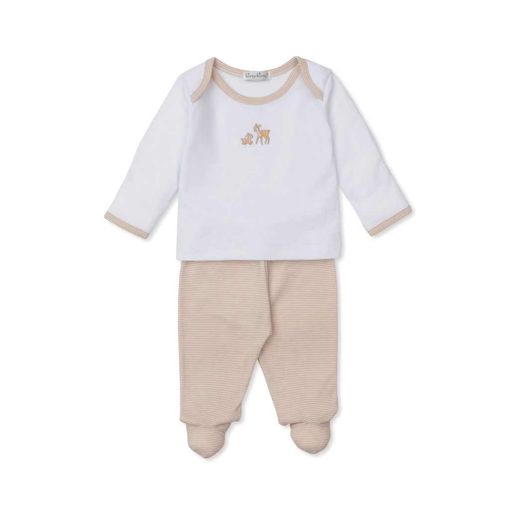 Forest Fanfare Tan Stripe Pant Set