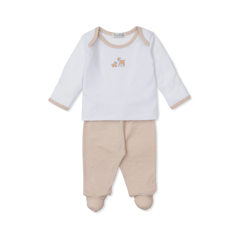 Forest Fanfare Tan Stripe Pant Set