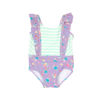 Purple Garden - Pinafore One Piece