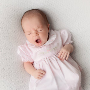 Pink Scalloped Rose Dress