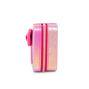 Shiny Jumbo Bow Jewelry Box - Hot Pink