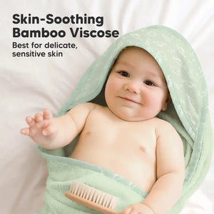 KeaBabies Luxe Baby Hooded Towel - Dinos