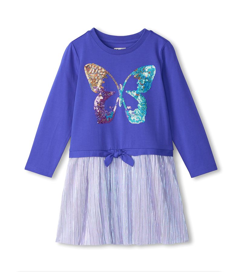 Sequin Butterfly Novelty Skirt Dress