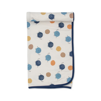 Blue Dot Elephant Print Blanket