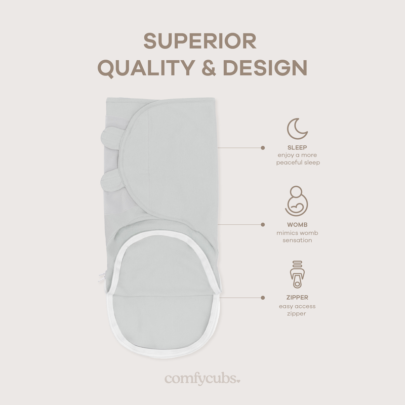 Baby Easy Swaddle Blankets w/ Zipper - 3 Pack - Stone/Sage/Azul