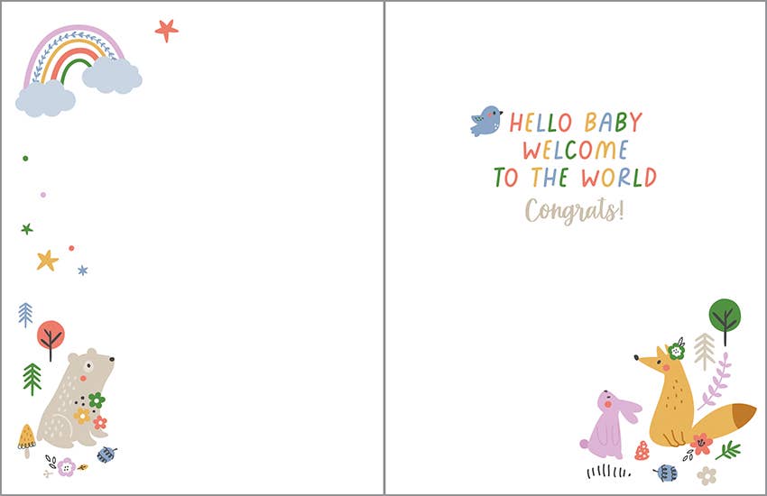 Baby Greeting Card - Adventure Begins