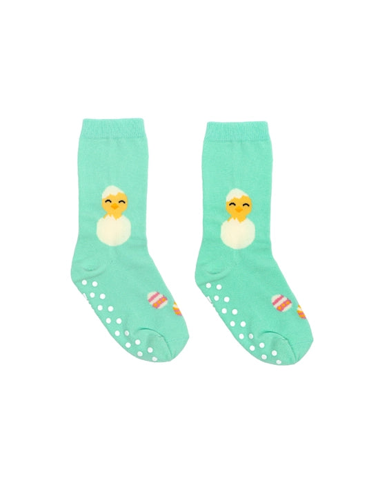 3D Packaged Crew Socks - Kids - Easter - Baby Chick - Green