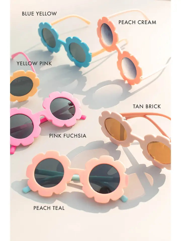 Kids Toddler 2-tone Flower Sunglasses