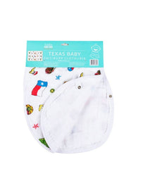 2-in-1 Burp Cloth and Bib: Texas Baby