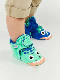 T-Rex & Triceratops Dinosaurs Non-Slip Baby Booties