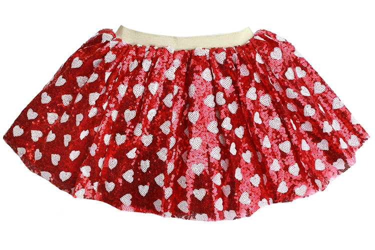 Red Sparkle Heart Tutu