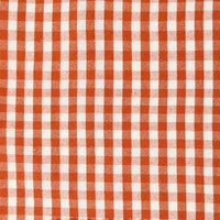 Long Sleeve Button Down Bodysuit - Rust Gingham