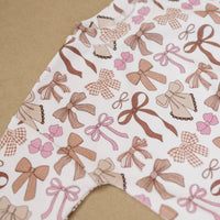 Jogger Set - Mocha Bows - 0-3M