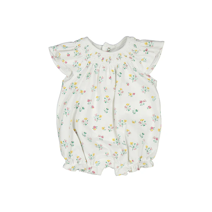 Baby Floral Flutter Sleeve Romper
