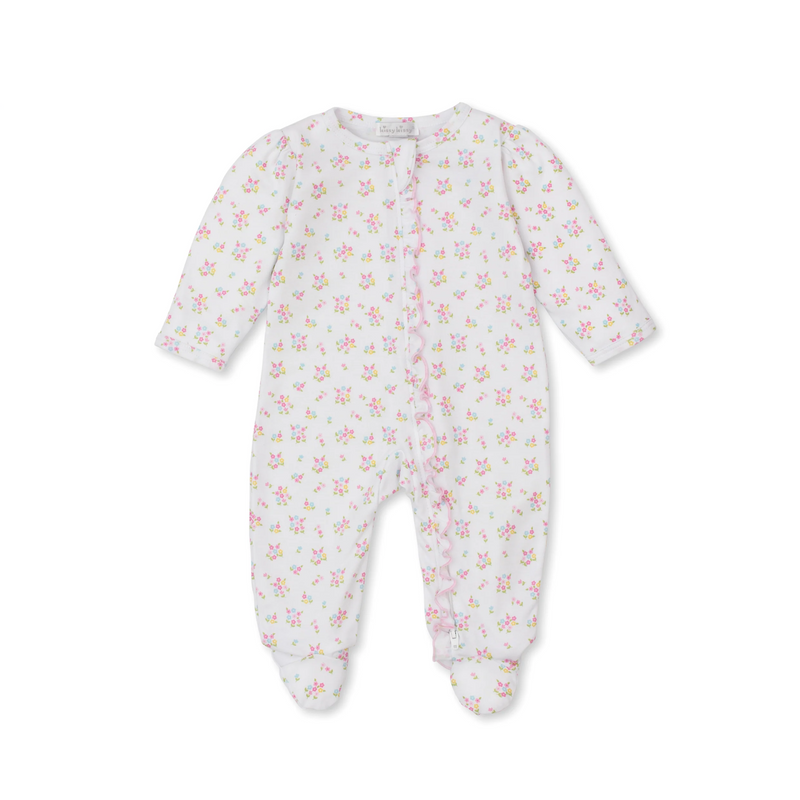 Rainbows Abloom Ruffle Zip Footie