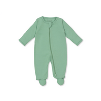 Solid Green - Crocodile Walk - Zip Footie