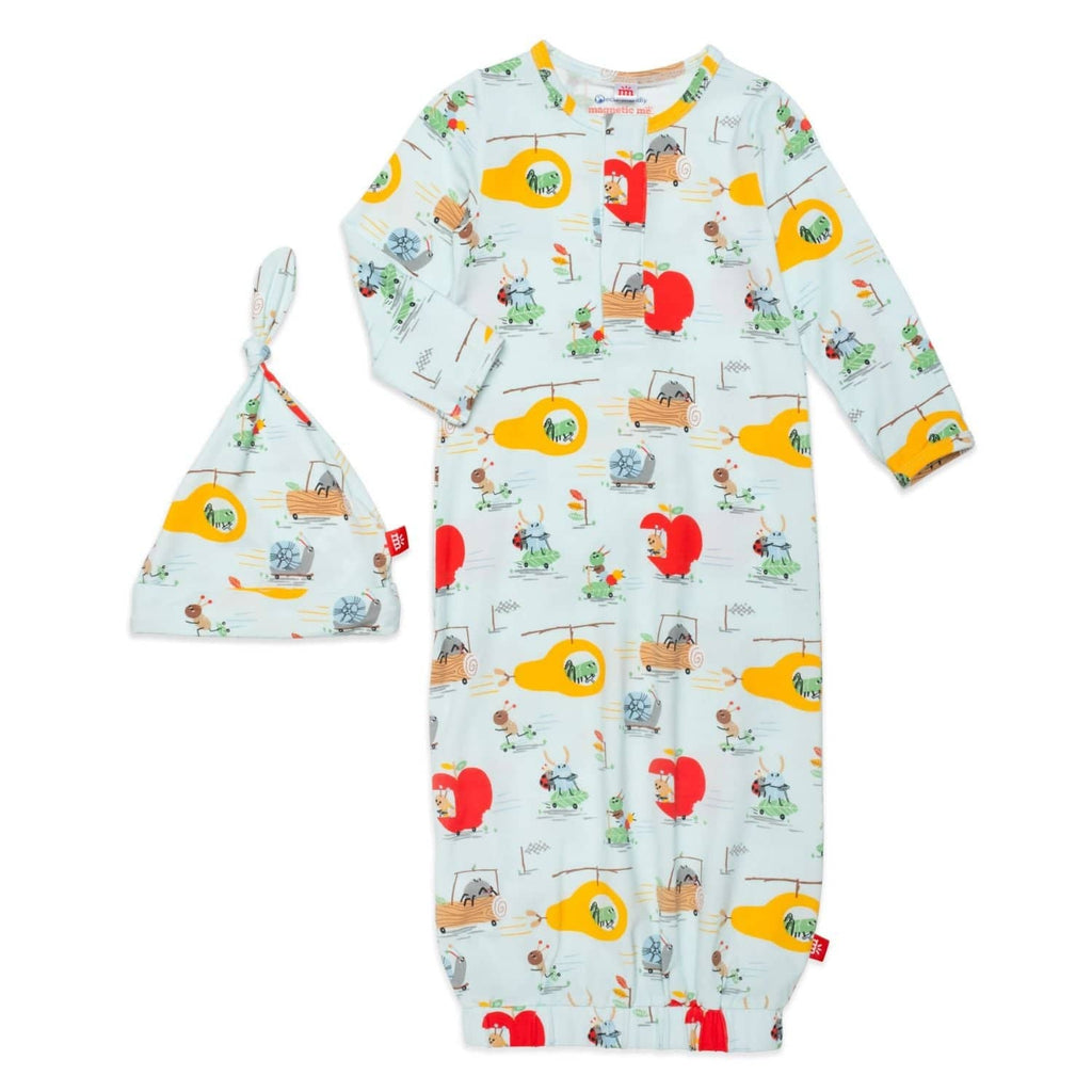 Fruity Peddlers Modal Magnetic Cozy Sleeper Gown & Hat Set