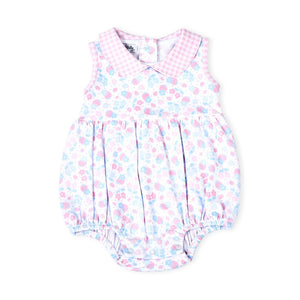 Sweet Strawberries Pink Collared S/L Bubble