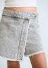 Grey Denim Culotte Skort