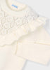 Macchiato Pointelle V-Ruffle Sweater