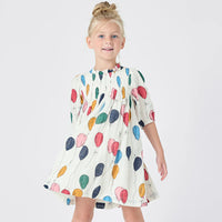 Girls Stevie Puff Sleeve Dress - Balloon Bunches