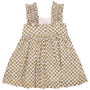 Via Dress - Yellow Lisbon Ditsy