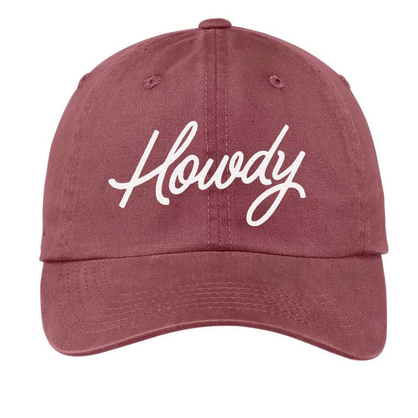 Maroon Howdy Baseball Cap - Kids