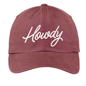 Maroon Howdy Baseball Cap - Kids