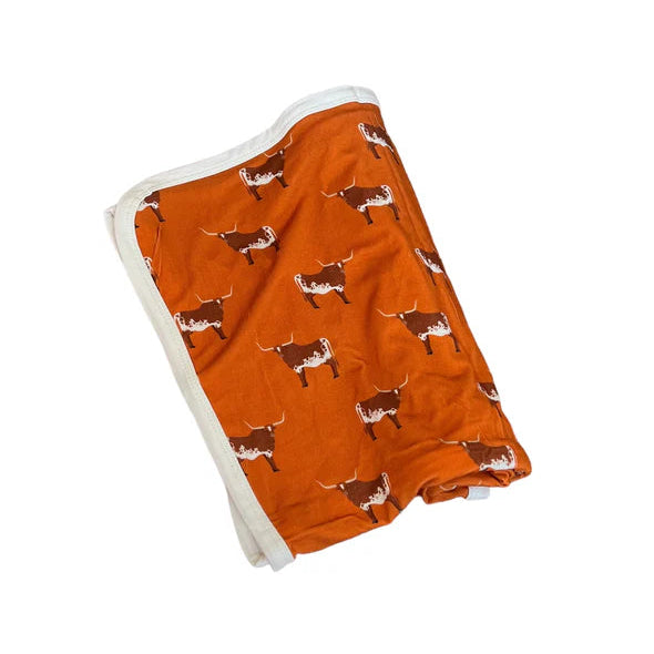 Longhorn Bamboo Swaddle Blanket