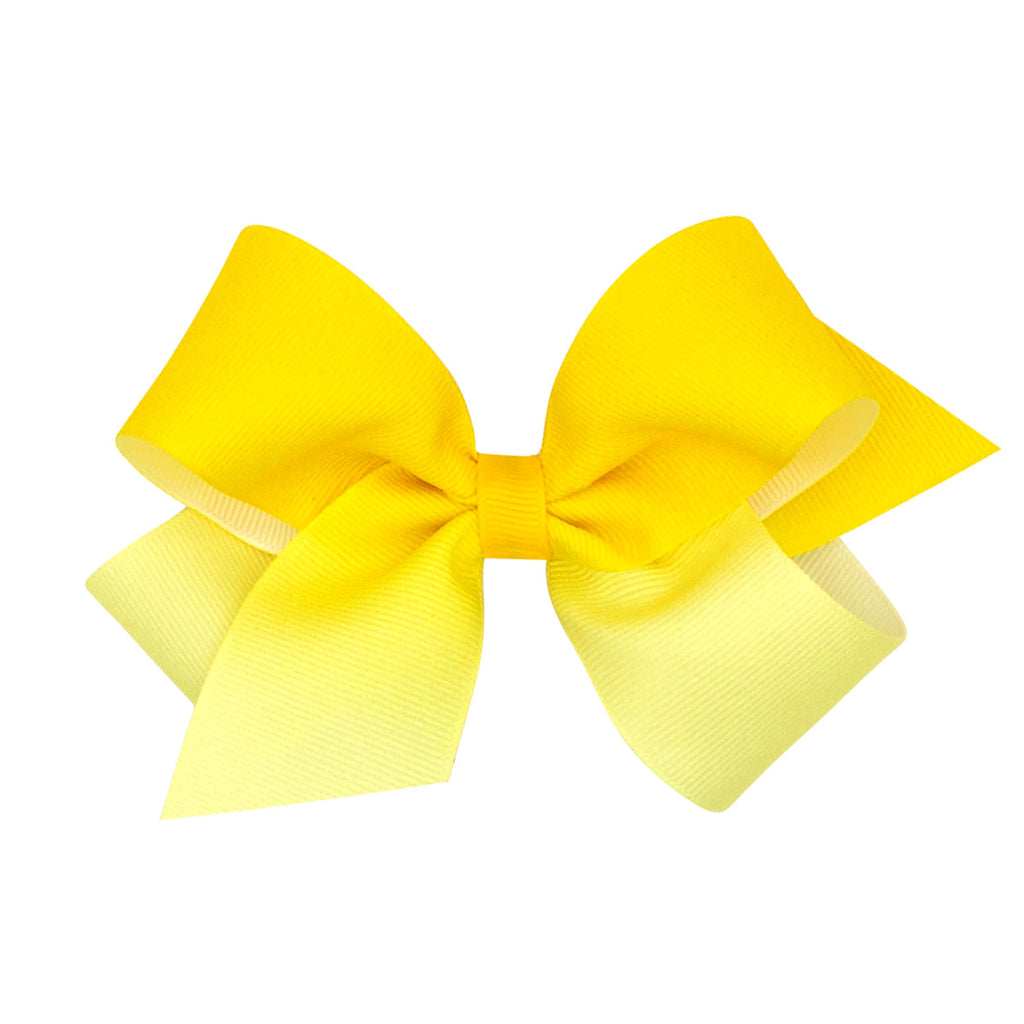 Medium Ombre Hair Bow - Yellow