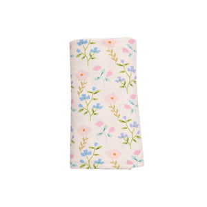 Simple Pretty Floral Swaddle Blanket