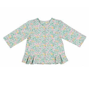 Jade Floral Zipper Jacket