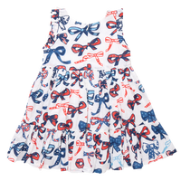 Kelsey Dress - Red White & Bows